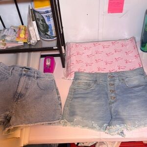 Blue Jean Shorts Distressed Cutoff Casual